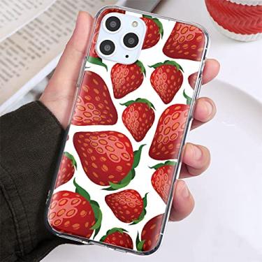 Imagem de Capa de telefone transparente com design bonito de frutas para iphone 14 12 pro x xr xs max mini se 2020 para iphone 7 8 6 6 s 5 5 s se plus tpu capa, duocaome, para iphone 12mini5.4