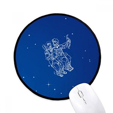 Imagem de DIYthinker Star Universe Gemini Constellation Pattern Mouse Pad Desktop Office Tapete Redondo para Computador