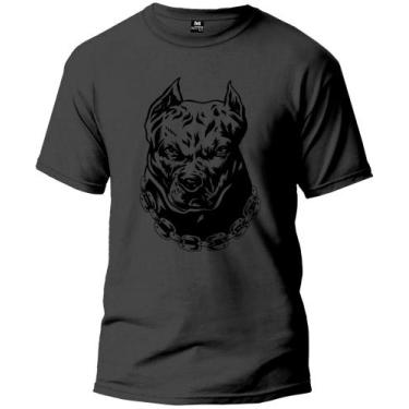 Imagem de Camiseta Adulto Dog Pit Masculina Tecido Premium 100% Algodão Manga Cu
