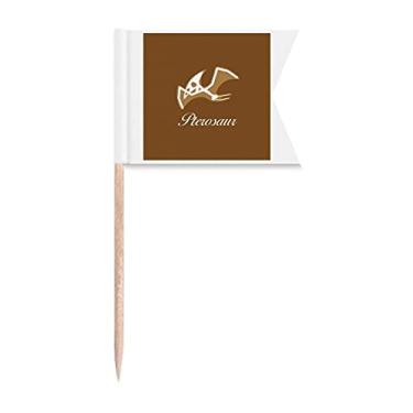 Imagem de Bone Pterossauro Bone Art Deco Presente Fashion Palito Bandeiras Marcação para Bolo Festa Prato de Queijo