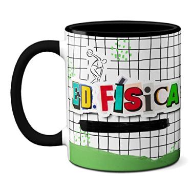 Imagem de Caneca Educação Física Exercícios Causam Saúde e Felicidade (Preta)