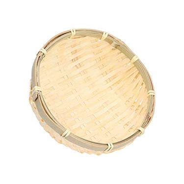 Imagem de Bandeja de cesta de servir, bandeja de frutas estável Multifuncional mini cesta de frutas tecida à mão para cozinha para sala de estar (13 cm * 4 cm)