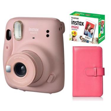 Imagem de Câmera Fujifilm Instax Mini 11 Rosa + Álbum Em Formato De Carteira + F