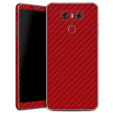 Imagem de Skin Premium - Adesivo Fibra de Carbono LG G6 (Vermelho)