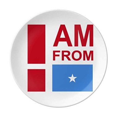 Imagem de Prato decorativo de porcelana Salver Prato de jantar I Am From Somalia