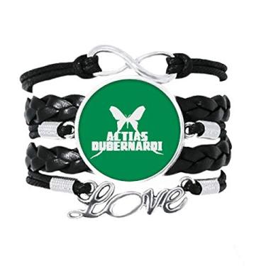 Imagem de OFFbb-USA Pulseira de bicho-seda, acessório de amor, de couro, trançado, para presente