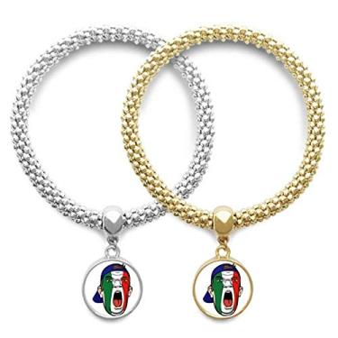 Imagem de DIYthinker Bandeira da Itália para maquiagem facial, cabeça para amantes, pulseira pingente, joia para presente de casal