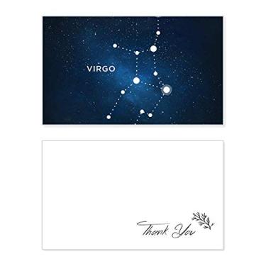 Imagem de Placa de signo do zodíaco Virgo Constellation Cartão de agradecimento aniversário aniversário saudações casamento agradecimento