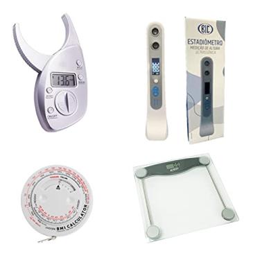 Imagem de Kit Balança Corporal + Estadiometro + Adipometro + Trena