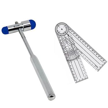 Imagem de Kit Martelo De Reflexo Buck + Goniômetro Grande 360° (AZUL)