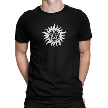Imagem de Camiseta Camisa Supernatural Sobrenatural Série Masculina preto Tamanho:G