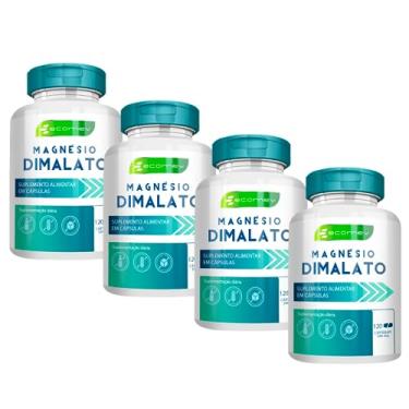 Imagem de 4Un Magnesio Dimalato 100% Puro 500mg 480Cáps Importado Maxima Absorção Ecomev