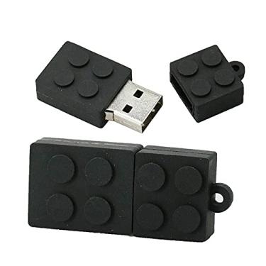 Imagem de Blocos de construção de 128 GB em forma de pen drives USB Pen Drive memoria Flash Stick PenDrives USB Flash Disk Thumb Drive U Disk USB Drive USB (preto)