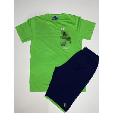 Imagem de Conjunto Masculino  Juvenil  , Verde Bandeira  , Shorts + Camiseta , T
