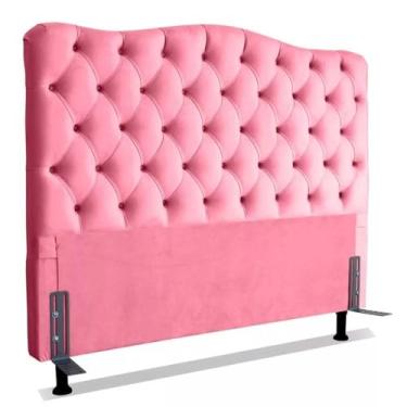 Imagem de Cabeceira Para Cama Box Solteiro 0,9 M Realeza (Suede Rosa)