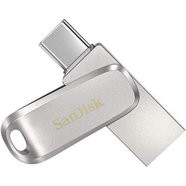 Imagem de SanDisk Unidade ultra dupla 64GB Luxe USB Tipo-C - SDDDC4-064G-G46, prata
