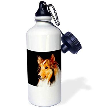 Imagem de 3dRose Garrafa de água esportiva Shetland SheepDog da Sheltie, 600 ml, branca