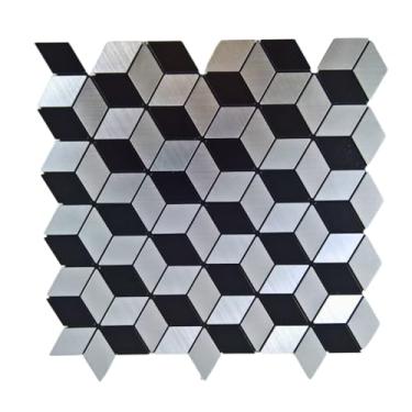 Imagem de BolaAzul, Pastilha Aluminio Adesiva Decoração Banheiro Cozinha Tri Dim