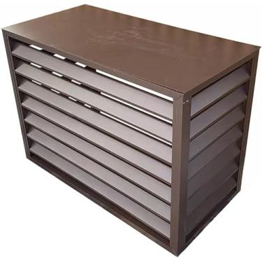 Imagem de Tela de cerca de ar condicionado externo, tampa de alumínio de ar condicionado, capa de proteção de ar condicionado para unidades externas, rack de ar condicionado suporte de flores grades p