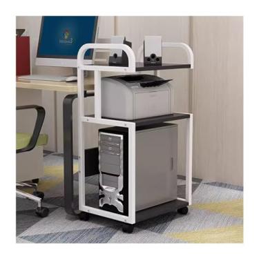Imagem de GRFIT Suporte de impressora suporte de impressora prateleira de escritório armário de mesa de armazenamento personalizado suporte de mesa móvel suporte de hospedagem de computador impressora de mesa