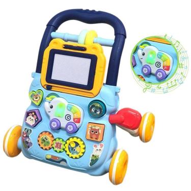 Imagem de Andador Empurrador Infantil Musical Lousa Mágica Carrinho Bebê Didático Importway Bw263
