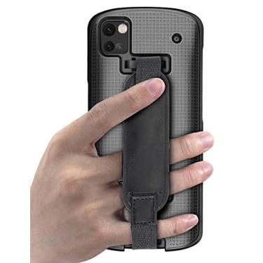 Imagem de Nakedcellphone Capa + combo de alça de mão para scanner de computador móvel Zebra TC53 TC58, capa protetora rígida fina texturizada com suporte - preta