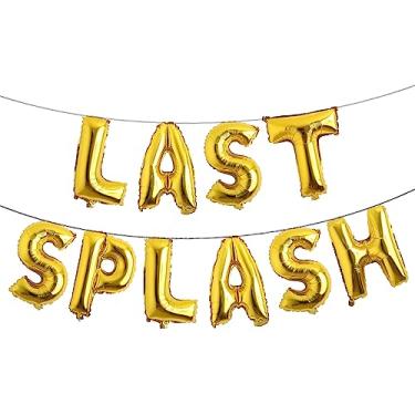 Imagem de Last Splash Bachelorette Party Decorations, Last Splash Balloon Banner Balloon for Summer Pool Bachelorette Bridal Shower Hen Party Supplies (SPLASH Gold)