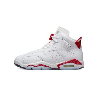 Imagem de Jordan Boy's Air Jordan 6 Retro (Big Kid) White/University Red/Black 6 Big Kid M