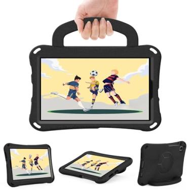 Imagem de Capa infantil compatível com Samsung Galaxy Tab A9 de 8,7 polegadas SM-X110/X115/X117, compatível com Samsung Tab A9 capa protetora para crianças, capa leve para tablet à prova de choque(Black)