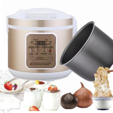 Imagem de Máquina fermentadora de alho preto (5/6L), máquina de iogurte, secagem programada + memória de desligamento + design em camadas, pote de fermentação rápida de 7 dias para iogurte/alho