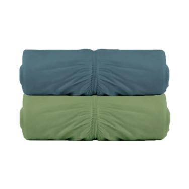 Imagem de Kit 2 Lencois Malha King com Elastico Vivaldi - Fio 30/1 Penteado - 100% Algodao (KIT 8)