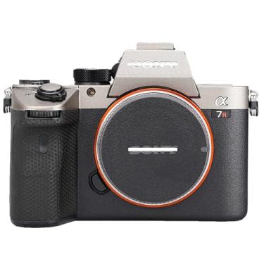 Imagem de ZZQ&CCF Mebont Adesivo de capa de câmera antiarranhões para Sony Alpha 7 IV/A7M4/A7IV película protetora de câmera resistência ao desgaste da pele (titânio metálico)