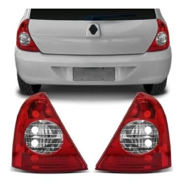 Imagem de Universo Car, Par Lanterna Traseira Clio Hatch 2003 2004 2005 2006 2007 2008 2009 2010 2011 2012 Cor:Bicolor