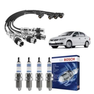 Imagem de Kit Cabo E Vela de Ingnição Original Bosch Volkswagen Voyage 1.6 8V I-