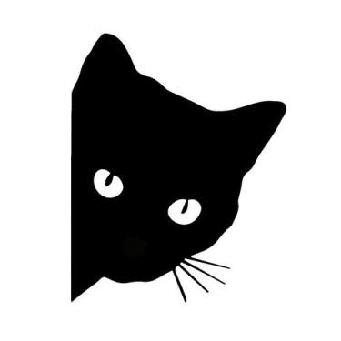 Imagem de Adesivo Decorativo Gato Misterioso Carro / Moveis - 01pç - ALLTAK, Bra