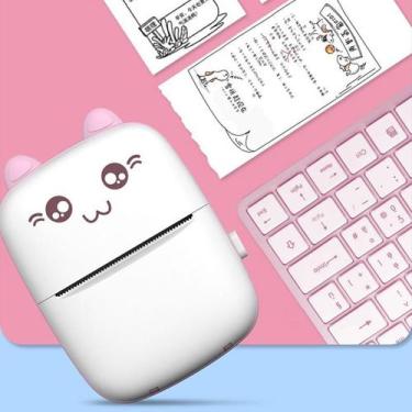 Imagem de Mini Impressora Térmica Portátil Escolar Sem Fio - DONMIX, Rosa