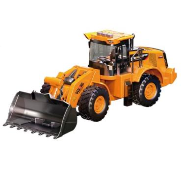 Imagem de Zippy Toys, Brinquedo Trator Retroescavadeira Infantil com Fricção Luz e Som