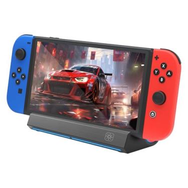 Imagem de Switch Dock para Nintendo Switch/Switch OLED, estação de ancoragem portátil com saída HDMI 4K/porta USB3.0, substituição para Switch Dock oficial (incompatível com Nintendo Switch2)