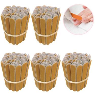 Imagem de 500 Lixas de Unha Mini Descartáveis Manicure Pedicure Mimo Outubro Pro