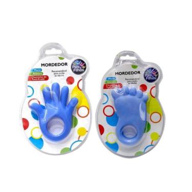 Imagem de Mordedor Bebe Pezinho Mãozinha Anti-Stress Gengiva Premium - Pais & Fi