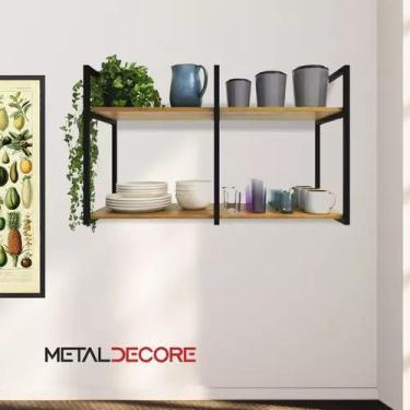 Imagem de Prateleira Naga Estilo Industrial Moderna - METAL DECORE