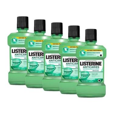 Imagem de Kit 5 Antisséptico Bucal Listerine Anticáries Zero 500ml