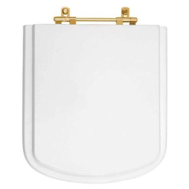 Imagem de Assento Sanitário Poliéster Bali Branco para vaso Incepa Com Ferragem 