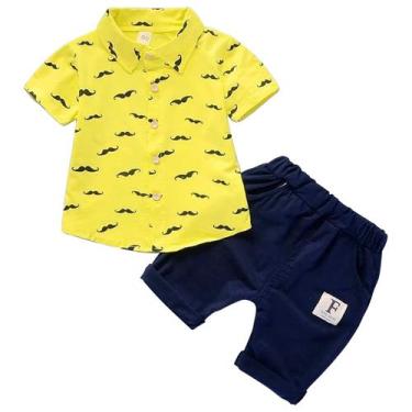 Imagem de Conjunto Roupa Mauricinho Infantil Mustache Menino Festa - anjo da mam