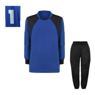 Imagem de Kit Camisa + Calça  Para Goleiro  Adulto Trb, Royal, Preto, G