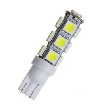 Imagem de Kit 6 Lâmpadas T10 13 Leds Branca Pingo W5w Luz 5050 6000k - EVOLUX AU