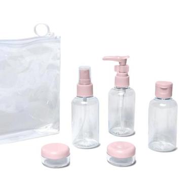 Imagem de Kit Frascos Multi-Organizador Para Mala e Frasqueira 5 peças - Qualis,