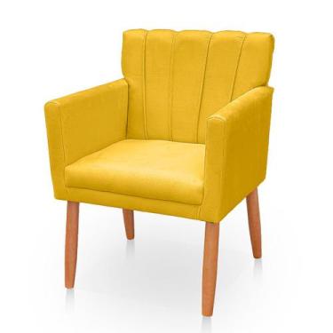 Imagem de Poltrona Cadeira para Sala Confortável e Reforçada Carol Suede - Belar