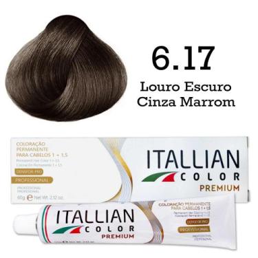 Imagem de Coloração 6.17 Louro Escuro Cinza Marrom  Itallian Color