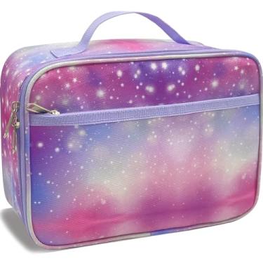 Imagem de Kulle lancheira infantil, lancheira isolada para meninas, bolsa macia resistente e congelável, lancheira reutilizável para escola, trabalho, ao ar livre (luz das estrelas)